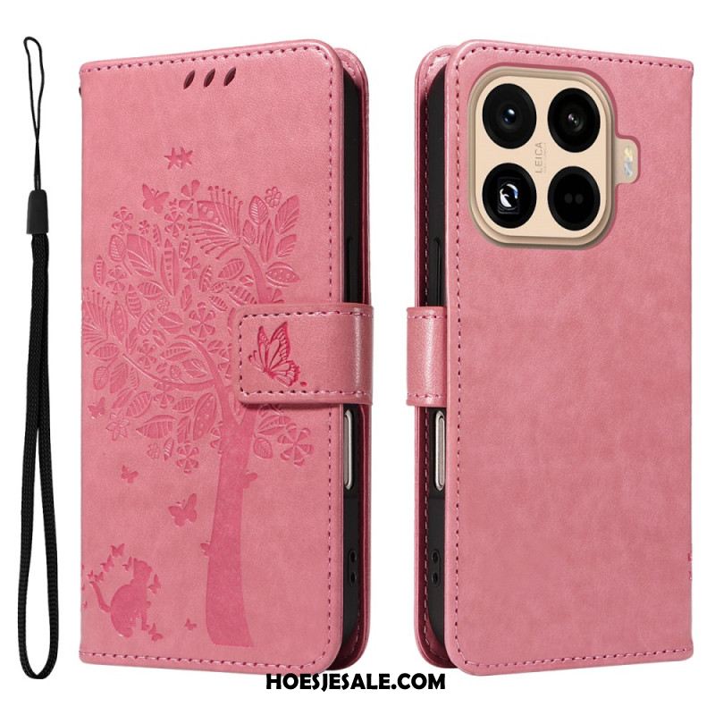 Leren Hoesje Xiaomi 15t Pro Boom En Kat Bescherming Hoesje