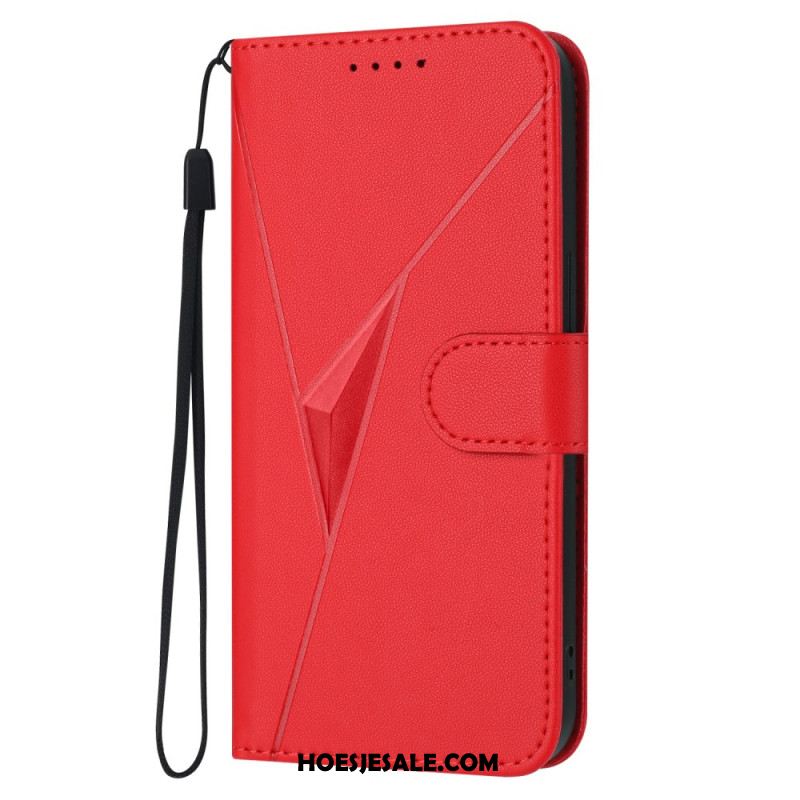 Leren Hoesje Xiaomi 15t Pro Driehoekspatroon