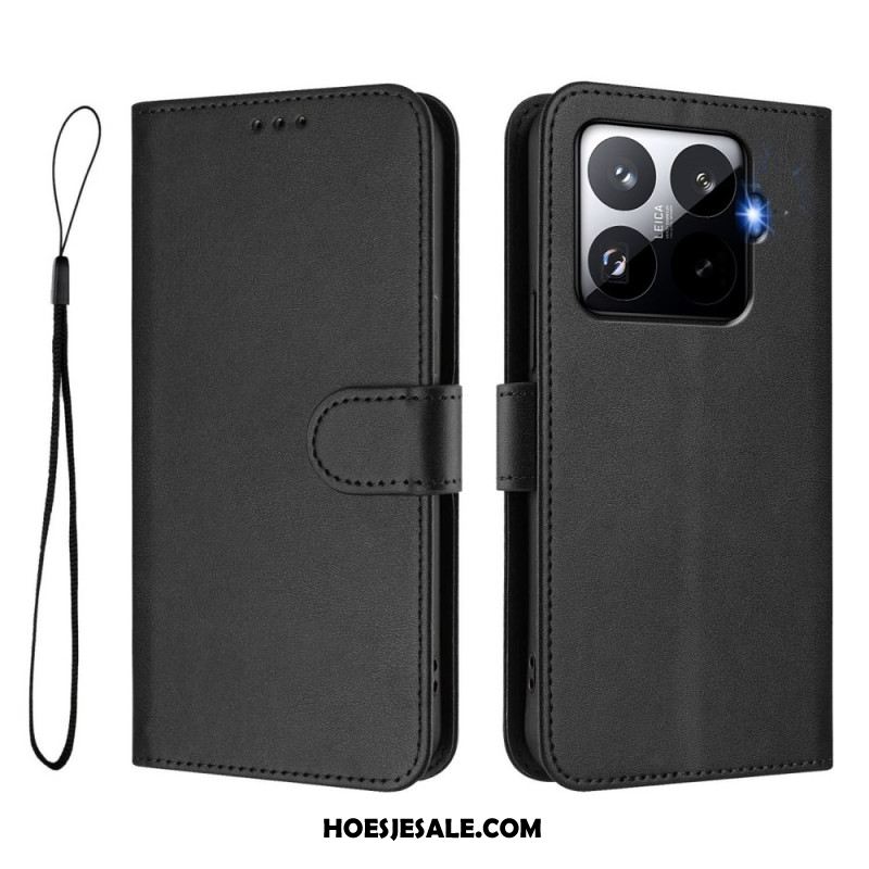 Leren Hoesje Xiaomi 15t Pro Rfid-bescherming Met Leerlook Bescherming Hoesje