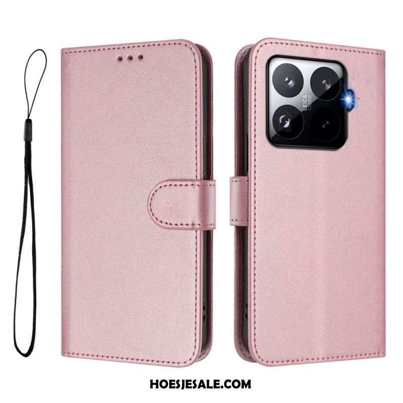 Leren Hoesje Xiaomi 15t Pro Rfid-bescherming Met Leerlook Bescherming Hoesje