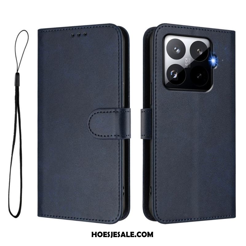 Leren Hoesje Xiaomi 15t Pro Rfid-bescherming Met Leerlook Bescherming Hoesje
