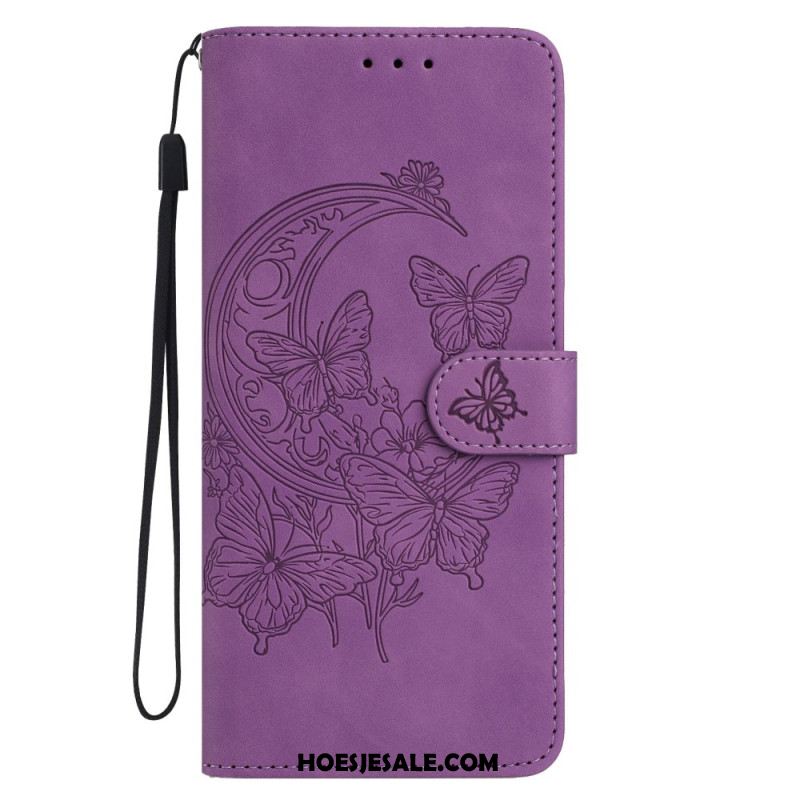 Leren Hoesje Xiaomi 15t Pro Vlinder- En Bloemenprint