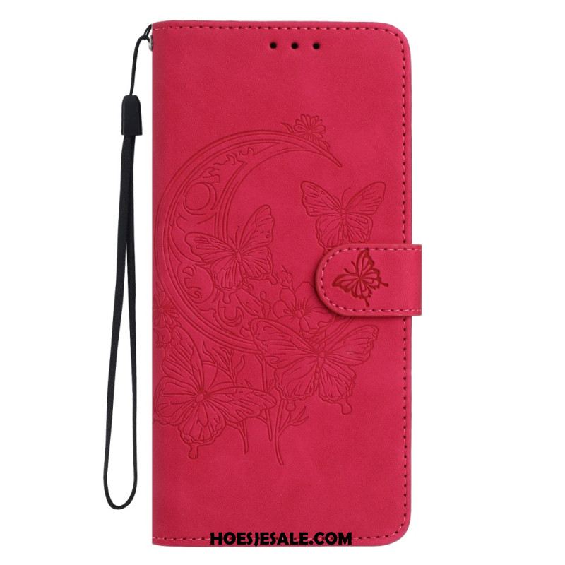 Leren Hoesje Xiaomi 15t Pro Vlinder- En Bloemenprint