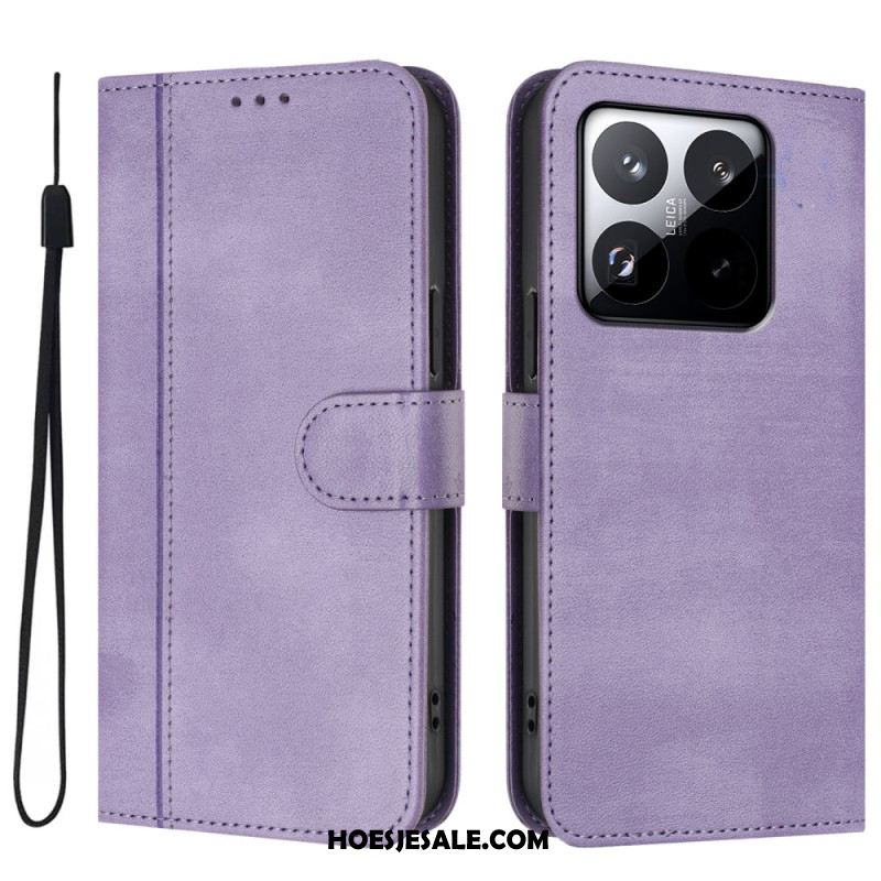Leren Hoesje Xiaomi 15t Vintage Portemonnee Bescherming Hoesje