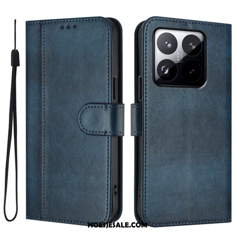 Leren Hoesje Xiaomi 15t Vintage Portemonnee Bescherming Hoesje
