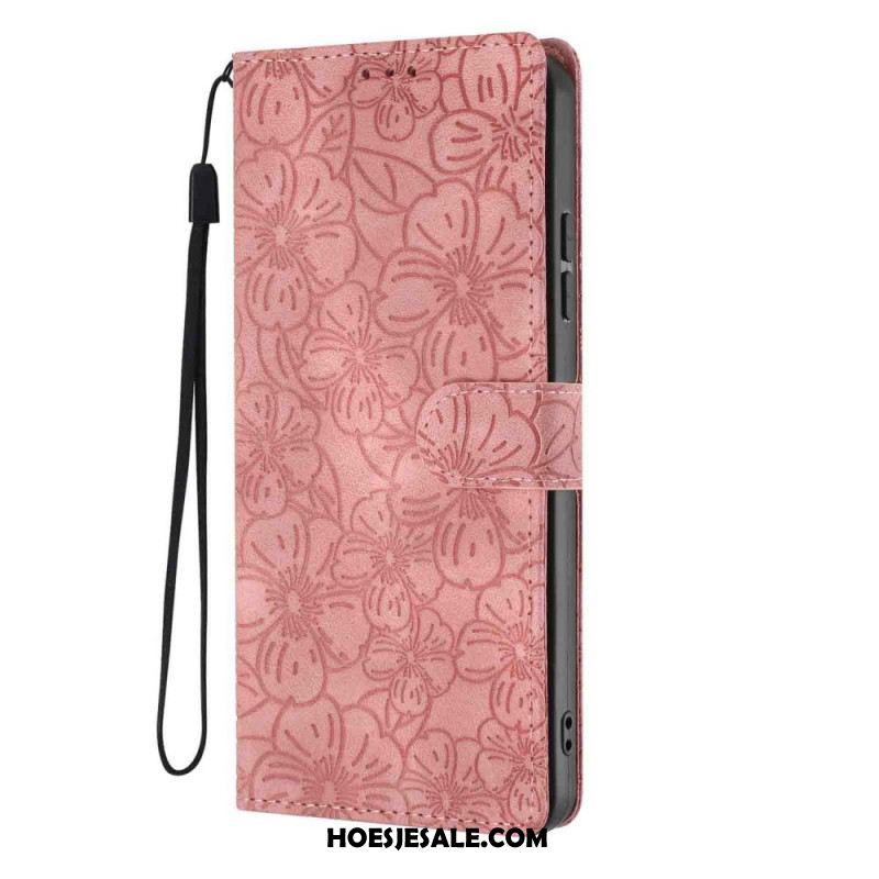 Leren Hoesje Xiaomi 17 Bloemenpatroon Bescherming Hoesje