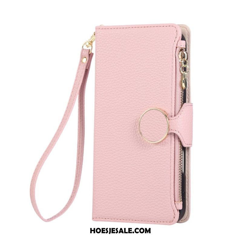 Leren Hoesje Xiaomi 17 Portemonnee Met Rits Bescherming Hoesje