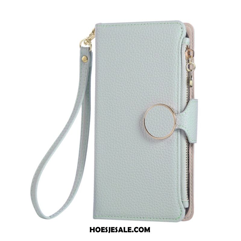 Leren Hoesje Xiaomi 17 Portemonnee Met Rits Bescherming Hoesje