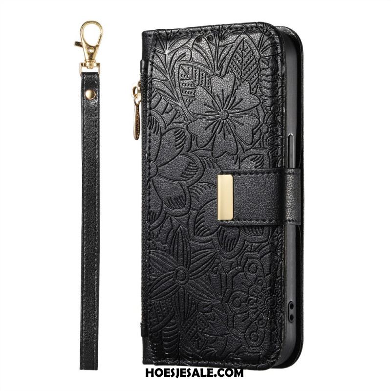 Leren Hoesje Xiaomi 17 Pro Bloemen- En Bladpatroon Bescherming Hoesje