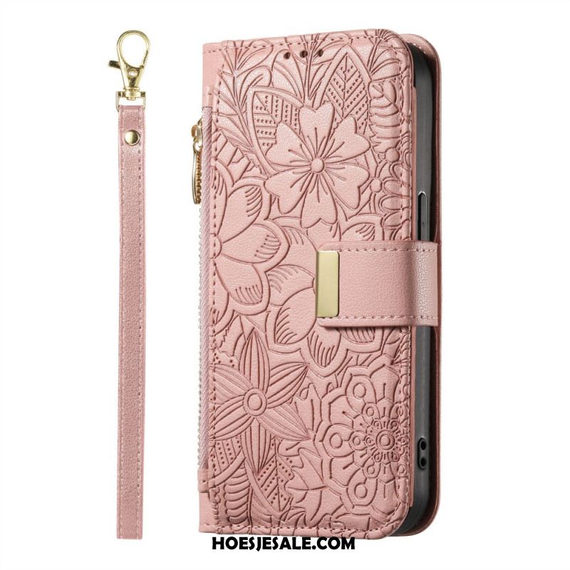 Leren Hoesje Xiaomi 17 Pro Bloemen- En Bladpatroon Bescherming Hoesje