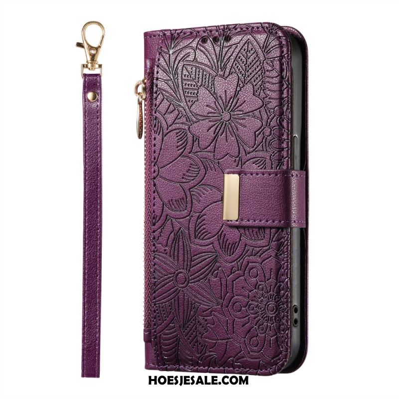 Leren Hoesje Xiaomi 17 Pro Bloemen- En Bladpatroon Bescherming Hoesje