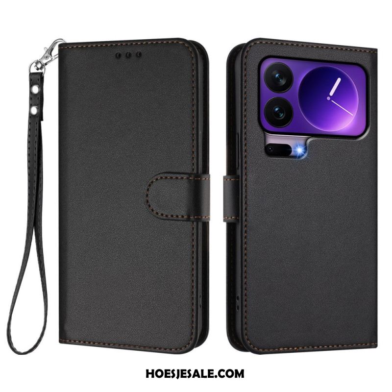 Leren Hoesje Xiaomi 17 Pro Effen Leerlook