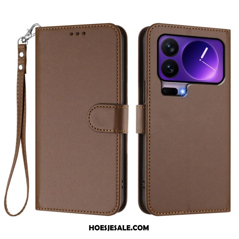 Leren Hoesje Xiaomi 17 Pro Effen Leerlook