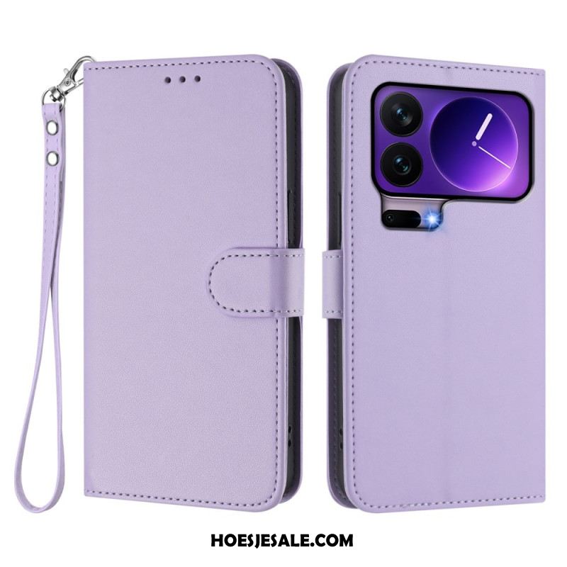 Leren Hoesje Xiaomi 17 Pro Effen Leerlook