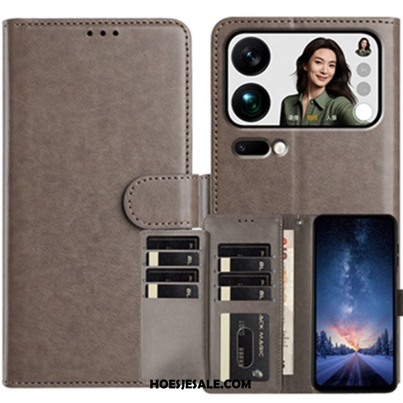 Leren Hoesje Xiaomi 17 Pro Max 8 Kaarthouders Bescherming Hoesje