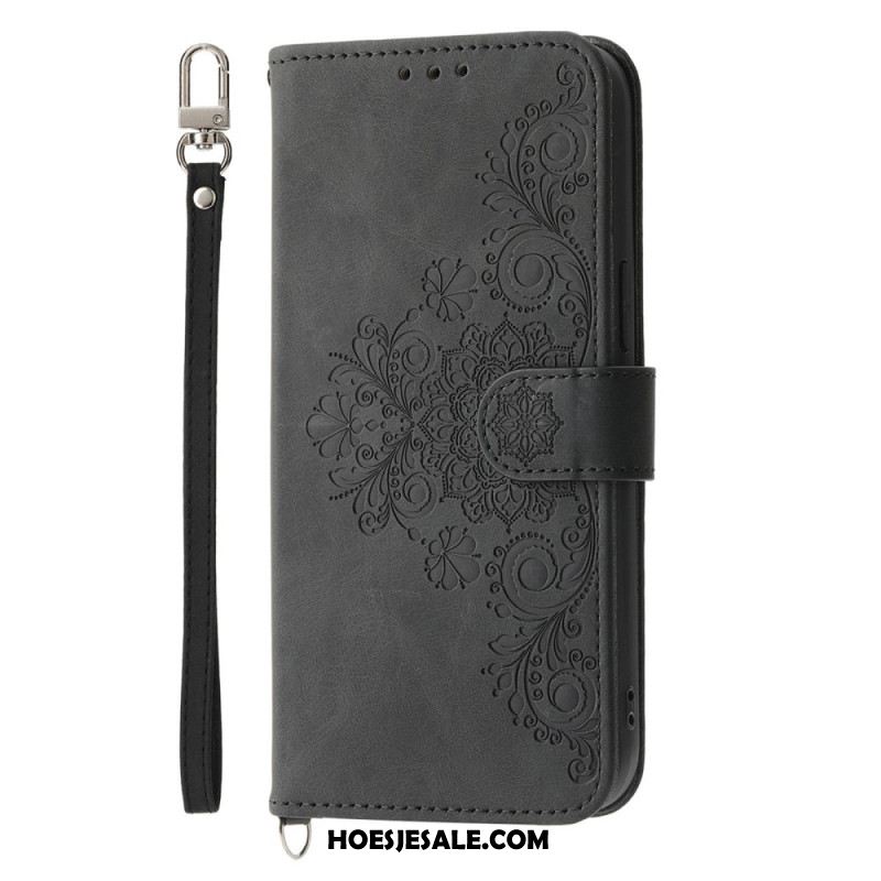 Leren Hoesje Xiaomi 17 Pro Max Kant Met Riempje En Schouderriem Bescherming Hoesje