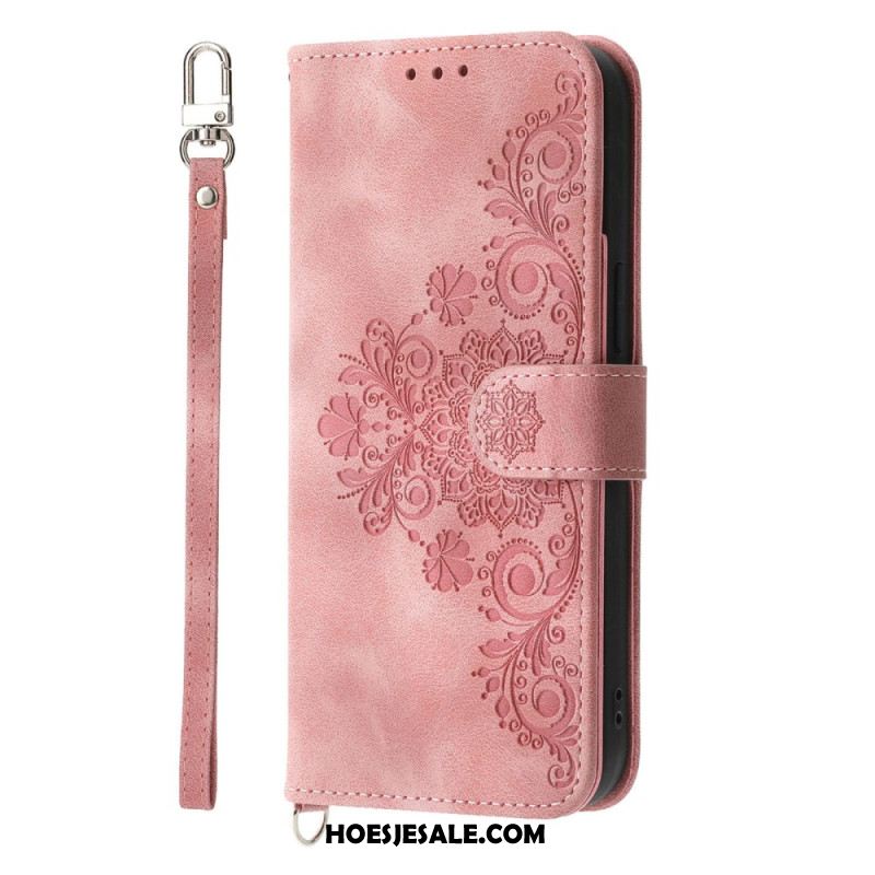 Leren Hoesje Xiaomi 17 Pro Max Kant Met Riempje En Schouderriem Bescherming Hoesje