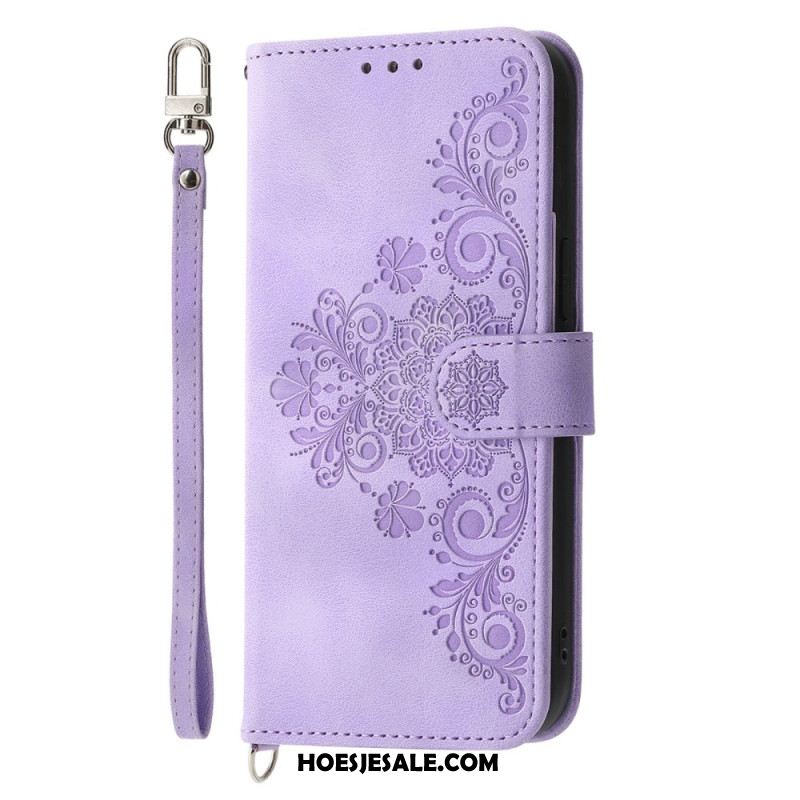 Leren Hoesje Xiaomi 17 Pro Max Kant Met Riempje En Schouderriem Bescherming Hoesje