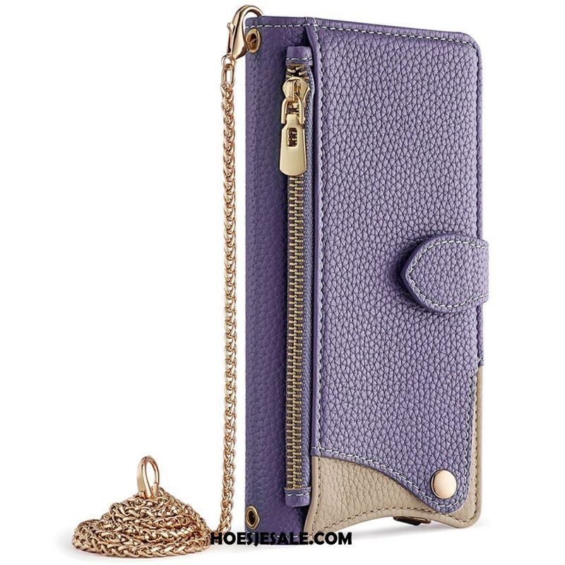 Leren Hoesje Xiaomi 17 Pro Max Schouderband Met Ketting