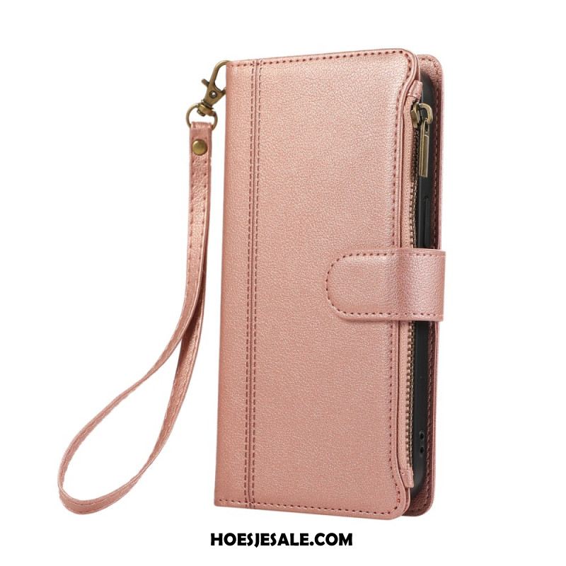 Leren Hoesje Xiaomi 17 Pro Portemonnee Met Riem