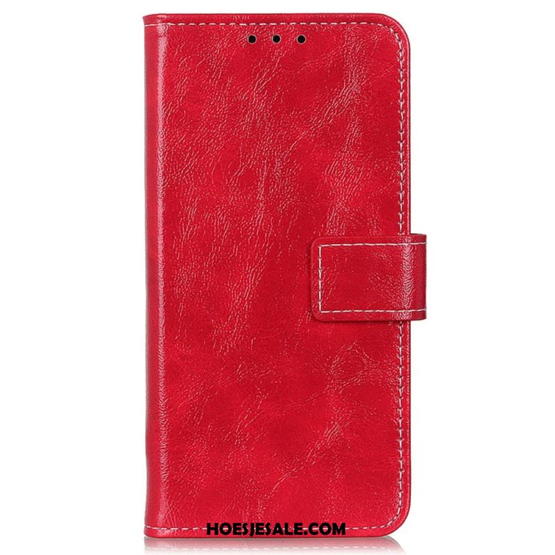 Leren Hoesje Xiaomi Redmi Note 13 Pro 4g Glanzend Kunstleer Bescherming Hoesje