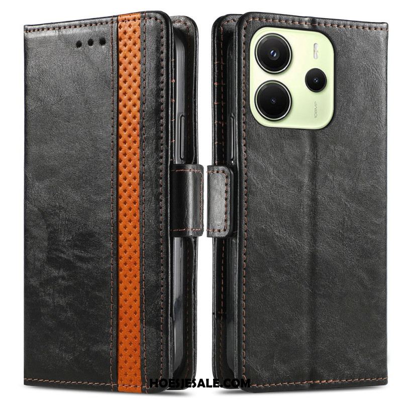 Leren Hoesje Xiaomi Redmi Note 14 4g Caseneo Rfid-blokkering Bescherming Hoesje