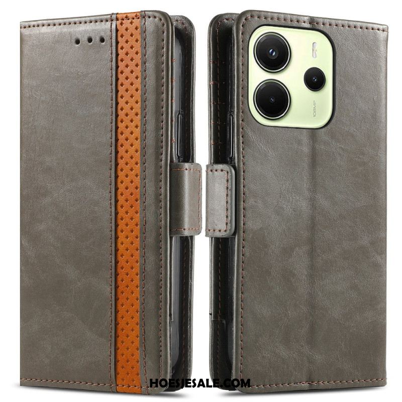 Leren Hoesje Xiaomi Redmi Note 14 4g Caseneo Rfid-blokkering Bescherming Hoesje