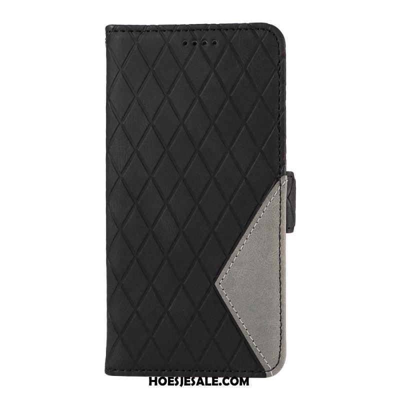 Leren Hoesje Xiaomi Redmi Note 14 4g Diamantpatroon