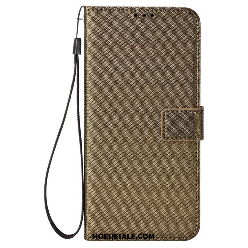 Leren Hoesje Xiaomi Redmi Note 14 5g Diamanttextuur