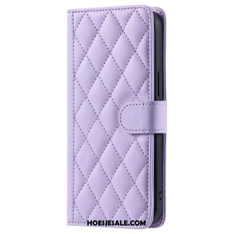 Leren Hoesje Xiaomi Redmi Note 14 5g Gewatteerd Met Schouderriem En Riempje Bescherming Hoesje