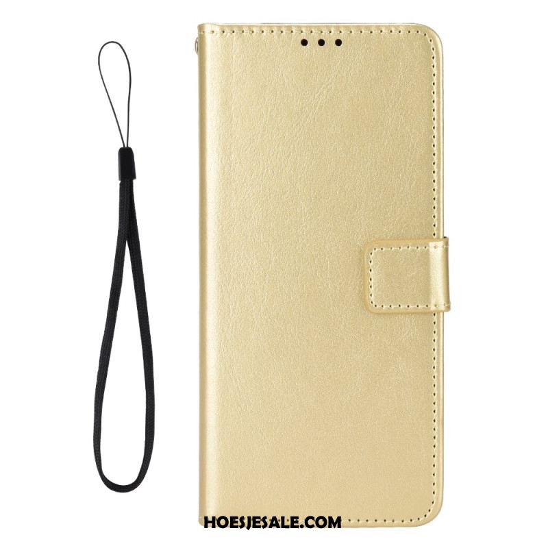 Leren Hoesje Xiaomi Redmi Note 14 5g Opvallend Imitatieleer Bescherming Hoesje