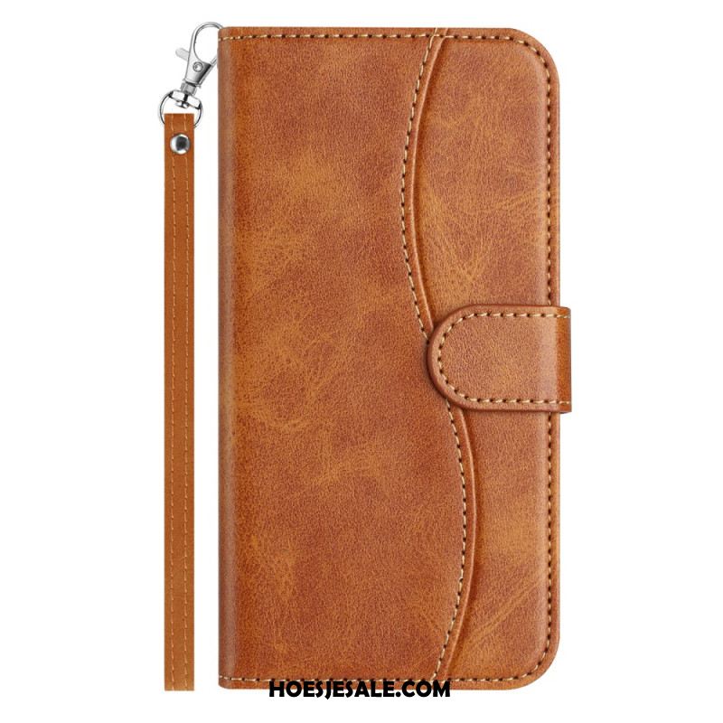 Leren Hoesje Xiaomi Redmi Note 14 Pro 4g S-design Met Bandje Bescherming Hoesje