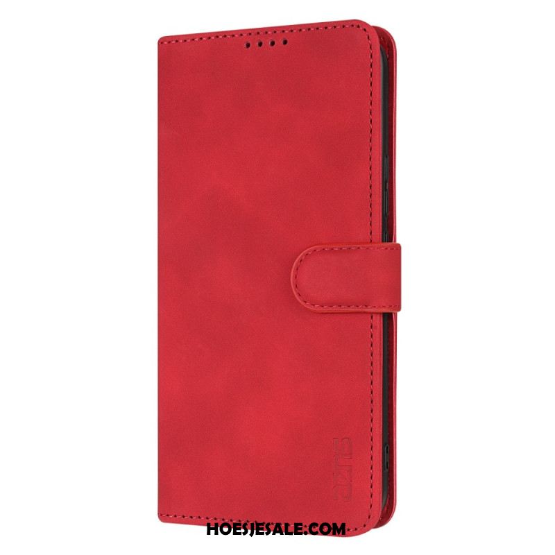 Leren Hoesje Xiaomi Redmi Note 14 Pro 5g Azns Suède-effect Bescherming Hoesje