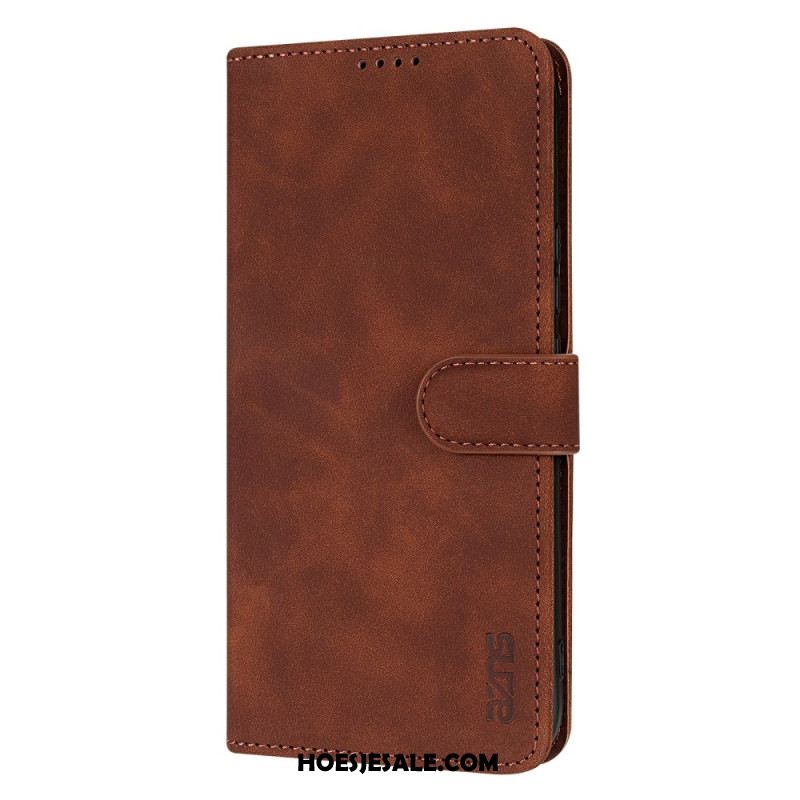 Leren Hoesje Xiaomi Redmi Note 14 Pro 5g Azns Suède-effect Bescherming Hoesje