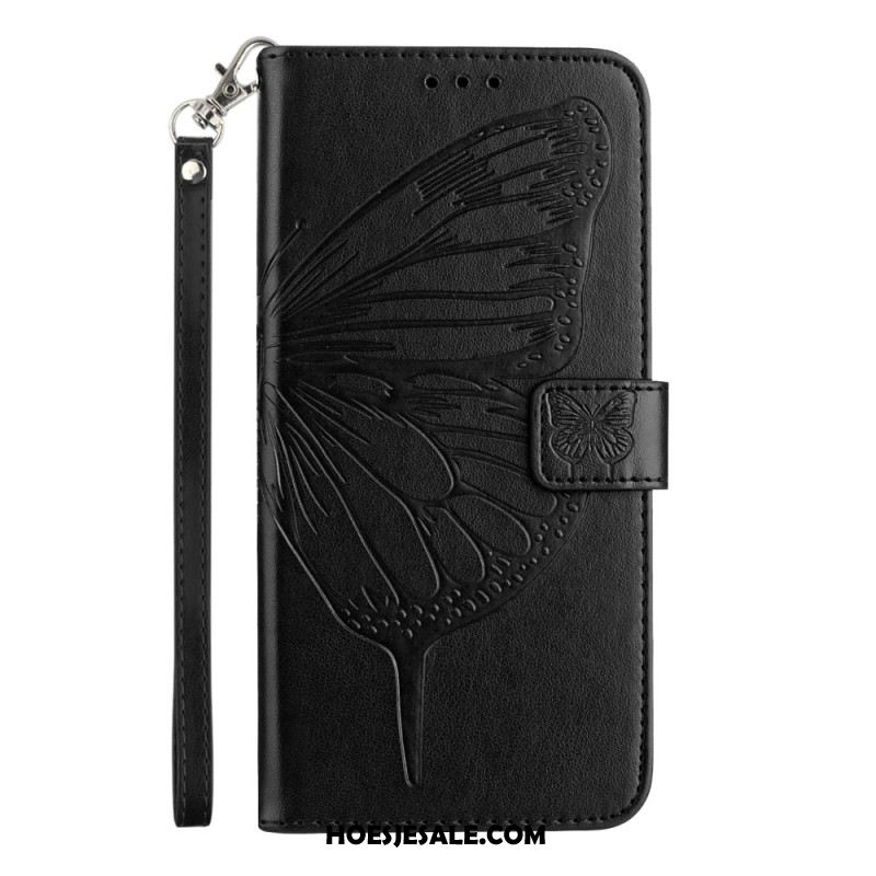 Leren Hoesje Xiaomi Redmi Note 14 Pro 5g Grafische Vlinder Bescherming Hoesje