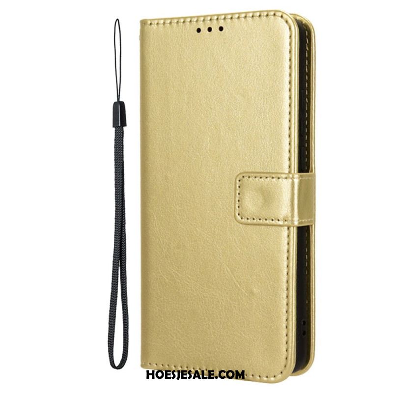 Leren Hoesje Xiaomi Redmi Note 14 Pro 5g Opvallend Imitatieleer Bescherming Hoesje