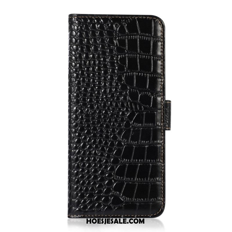 Leren Hoesje Xiaomi Redmi Note 14s Leer Met Krokodillenprint