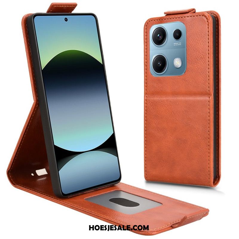 Leren Hoesje Xiaomi Redmi Note 14s Ontwerp Met Verticale Klep Bescherming Hoesje