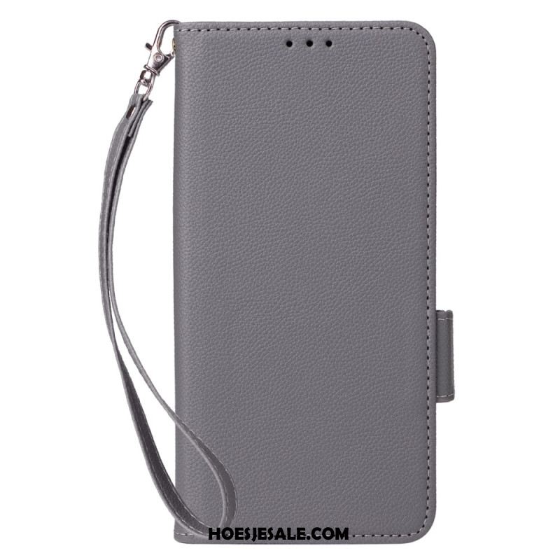 Leren Hoesje Xiaomi Redmi Note 14s Ultraslank Met Riem Bescherming Hoesje