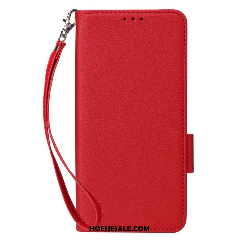 Leren Hoesje Xiaomi Redmi Note 14s Ultraslank Met Riem Bescherming Hoesje