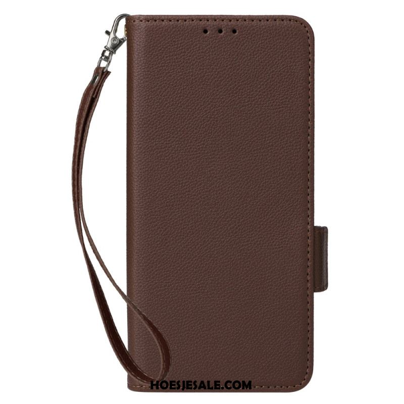 Leren Hoesje Xiaomi Redmi Note 14s Ultraslank Met Riem Bescherming Hoesje