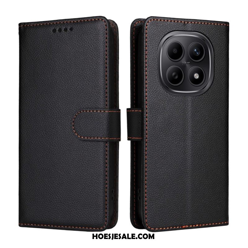 Leren Hoesje Xiaomi Redmi Note 15 5g Rfid-blokkering En Riem