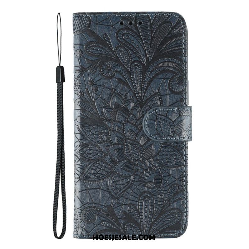 Leren Hoesje Xiaomi Redmi Note 15 Pro 5g Bloemenkantpatroon