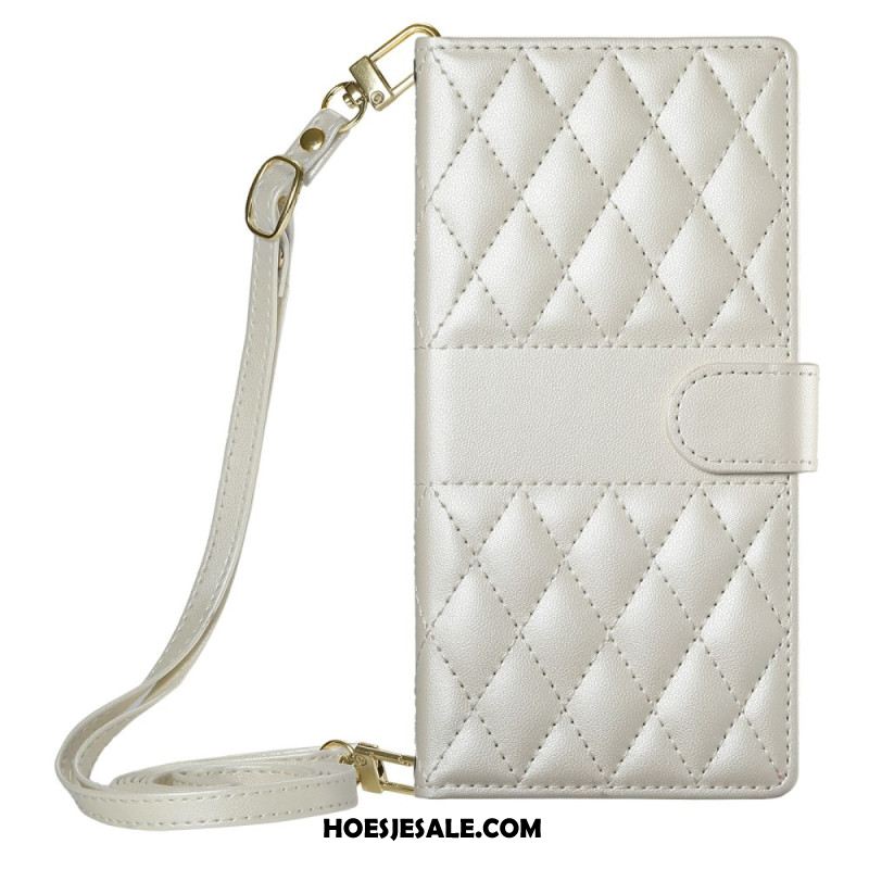 Leren Hoesje Xiaomi Redmi Note 15 Pro 5g Gewatteerd Met Bandjes