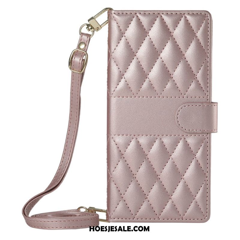 Leren Hoesje Xiaomi Redmi Note 15 Pro 5g Gewatteerd Met Bandjes