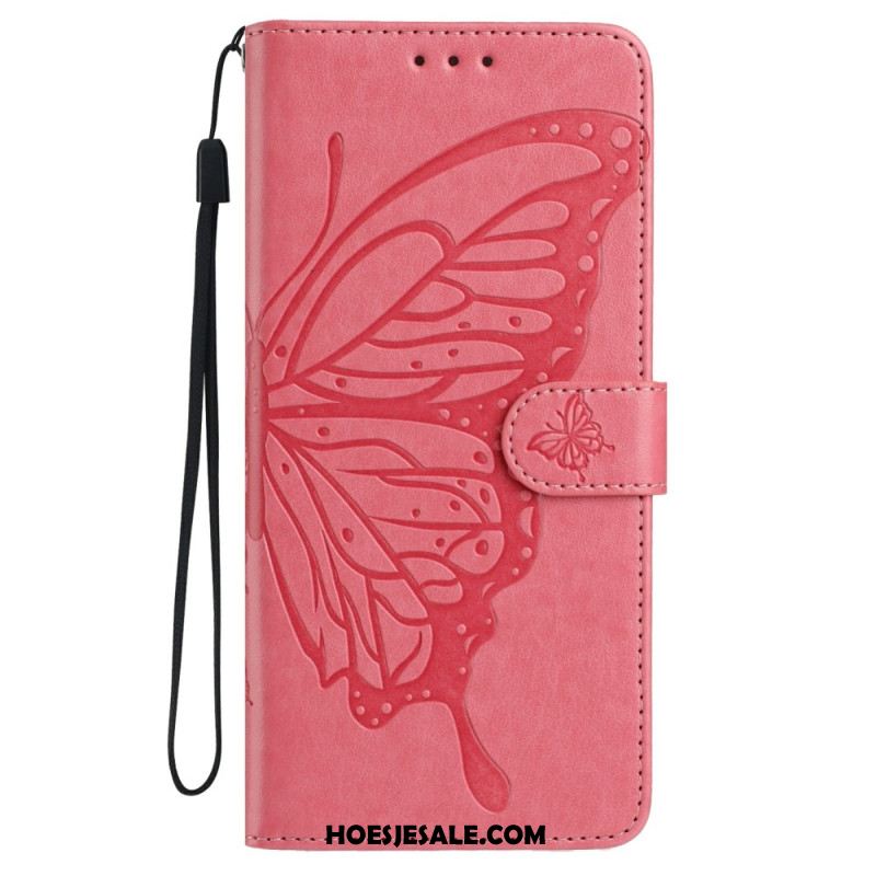 Leren Hoesje Xiaomi Redmi Note 15 Pro 5g Grafische Vlinder Bescherming Hoesje