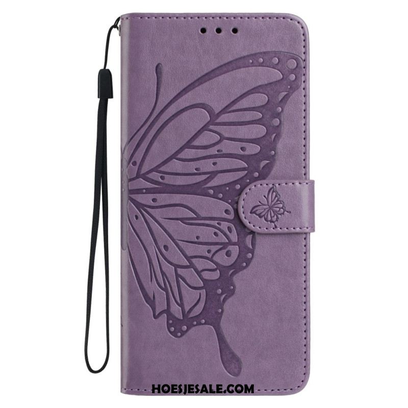 Leren Hoesje Xiaomi Redmi Note 15 Pro 5g Grafische Vlinder Bescherming Hoesje