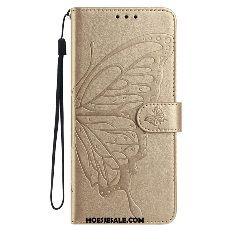 Leren Hoesje Xiaomi Redmi Note 15 Pro 5g Grafische Vlinder Bescherming Hoesje