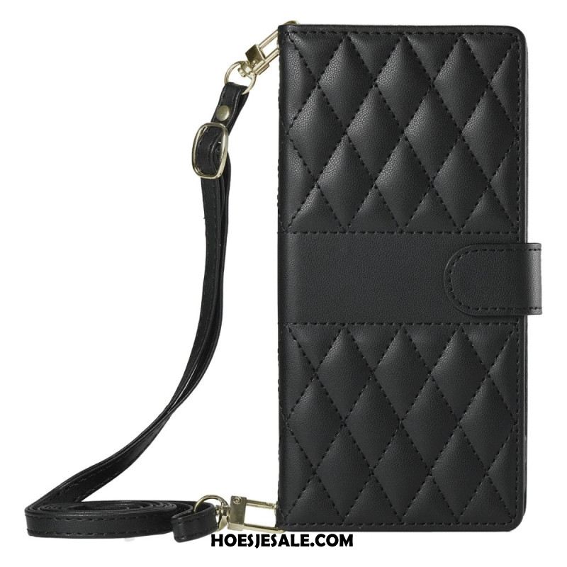 Leren Hoesje Xiaomi Redmi Note 15 Pro Plus 5g Gewatteerd Met Bandjes Bescherming Hoesje