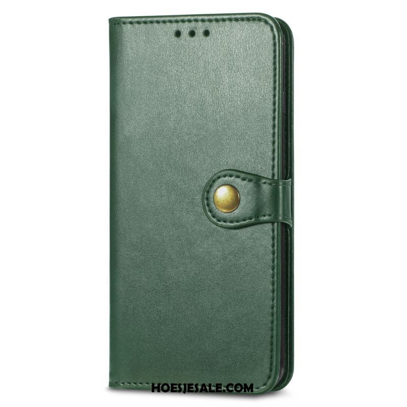 Leren Hoesje Xiaomi Redmi Note 15 Pro Plus 5g Gouden Sluiting